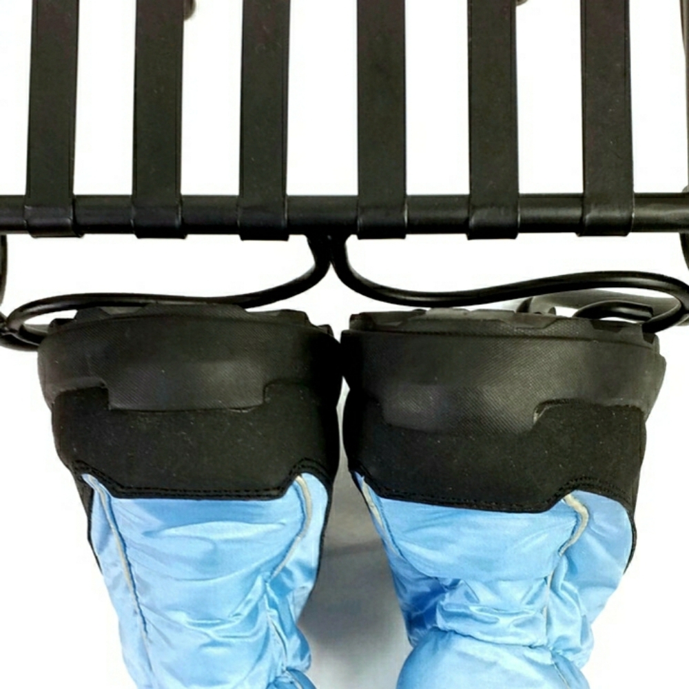 Kamik Powder Soft Top Blue Tan Trimmed Outdoor Quilted Puffer Boots Womens 8 - Picture 11 of 16